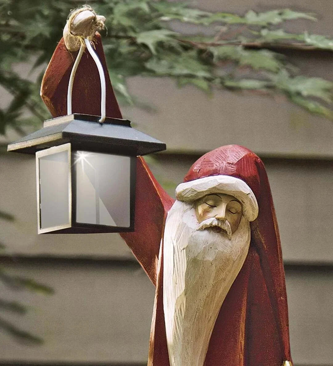 Christmas Decoration Santa And Snowman Sculpture