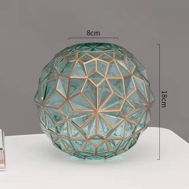 Luxurious Geometric Glass Vase