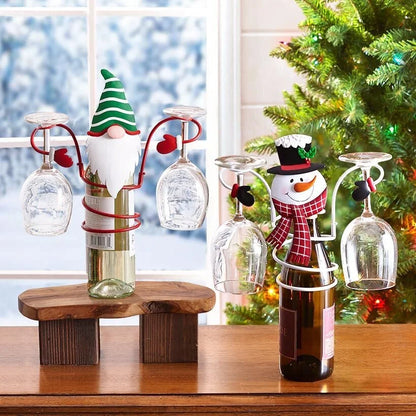 Holiday Wine Bottle & Glass Holders