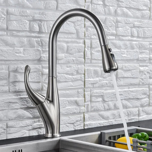 Contemporary 360° Swivel Kitchen Faucet with Hot and Cold Water