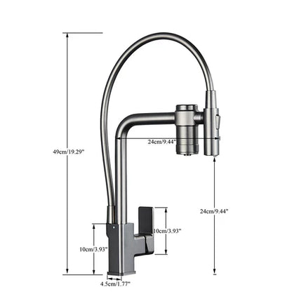 Gourmet Faucet with Single-Handle Filter